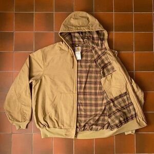 Vintage 90s Carhartt Union Made in USA Men Tan Workwear Jacket XL
